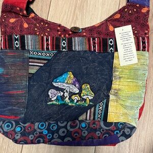 Katmandu NWT MUSHROOM Colorful Patchwork Shoulder Bag. PLEASE READ